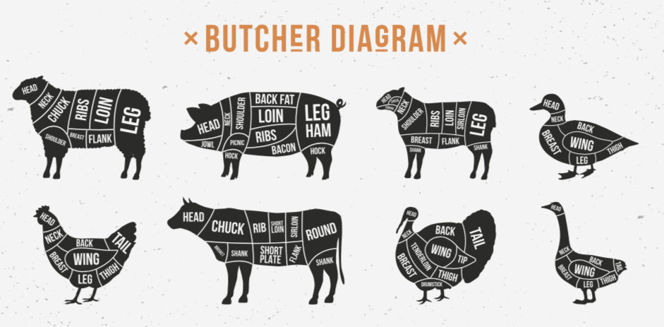 butcher diagram